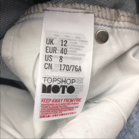 NWT Topshop Mom Authentic High Waist Jean Shorts - Picture 7 of 8